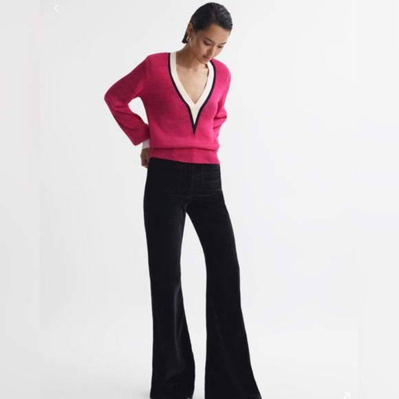 TALITHA CONTRAST TRIM KNITTED JUMPER - Picture 4 of 4